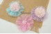 Mesh tulle flower (no centre) - 9 cm, Pack of 3